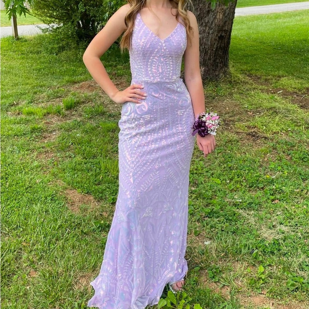 Jovani Light Purple Prom Dress